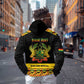 Personalized Afro Ghana Football Hoodie Black Stars Never Fall - Kente Pattern - African Pride