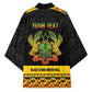 Personalized Afro Ghana Football Kimono Black Stars Never Fall - Kente Pattern - African Pride