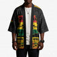 Personalized Afro Ghana Football Kimono Black Stars Never Fall - Kente Pattern - African Pride