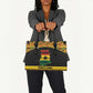 Afro Ghana Football Leather Bag Black Stars Never Fall - Kente Pattern - African Pride