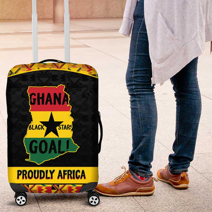 Afro Ghana Football Luggage Cover Black Stars Never Fall - Kente Pattern - African Pride