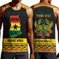 Personalized Afro Ghana Football Men Tank Top Black Stars Never Fall - Kente Pattern - African Pride