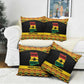Afro Ghana Football Pillow Cover Black Stars Never Fall - Kente Pattern - African Pride