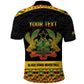 Personalized Afro Ghana Football Polo Shirt Black Stars Never Fall - Kente Pattern - African Pride