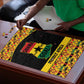 Afro Ghana Football Puzzle Black Stars Never Fall - Kente Pattern - African Pride
