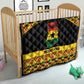 Afro Ghana Football Quilt Black Stars Never Fall - Kente Pattern - African Pride