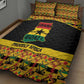 Afro Ghana Football Quilt Bed Set Black Stars Never Fall - Kente Pattern - African Pride