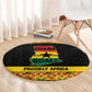 Afro Ghana Football Round Carpet Black Stars Never Fall - Kente Pattern - African Pride