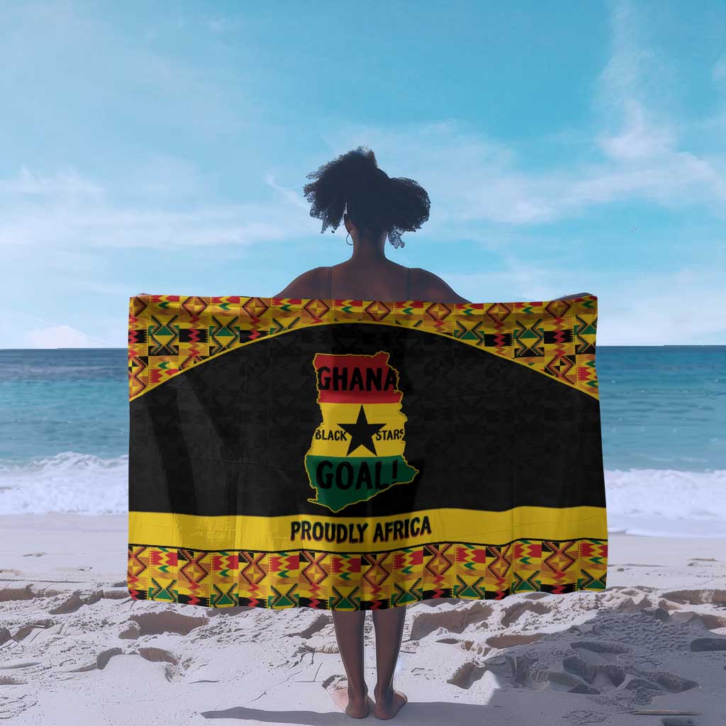 Afro Ghana Football Sarong Black Stars Never Fall - Kente Pattern - African Pride