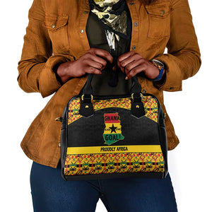 Afro Ghana Football Shoulder Handbag Black Stars Never Fall - Kente Pattern - African Pride
