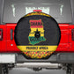 Afro Ghana Football Spare Tire Cover Black Stars Never Fall - Kente Pattern - African Pride