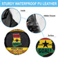 Afro Ghana Football Spare Tire Cover Black Stars Never Fall - Kente Pattern - African Pride