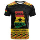 Personalized Afro Ghana Football T shirt Black Stars Never Fall - Kente Pattern LT15