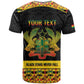 Personalized Afro Ghana Football T shirt Black Stars Never Fall - Kente Pattern - African Pride