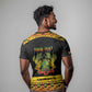 Personalized Afro Ghana Football T shirt Black Stars Never Fall - Kente Pattern - African Pride