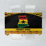 Afro Ghana Football Tablecloth Black Stars Never Fall - Kente Pattern - African Pride