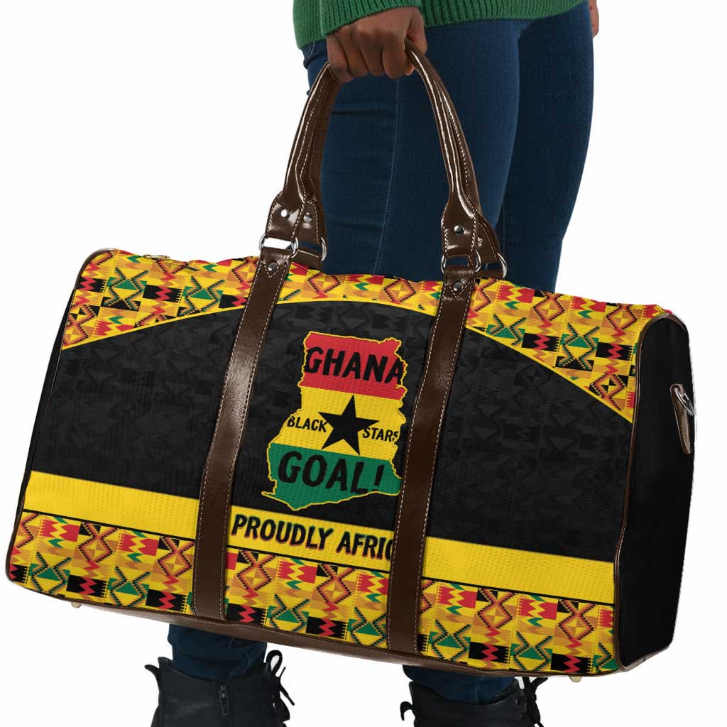 Afro Ghana Football Travel Bag Black Stars Never Fall - Kente Pattern - African Pride