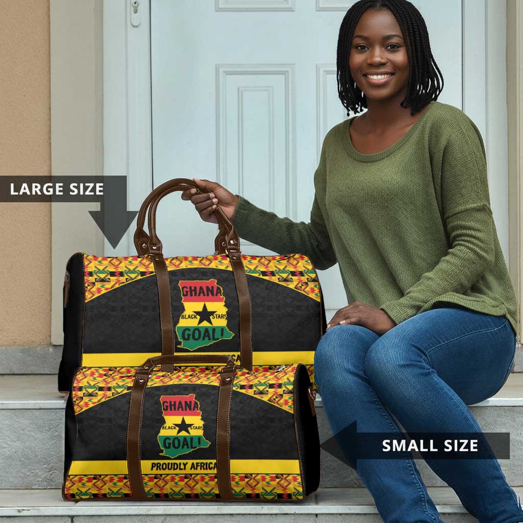 Afro Ghana Football Travel Bag Black Stars Never Fall - Kente Pattern - African Pride