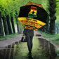 Afro Ghana Football Umbrella Black Stars Never Fall - Kente Pattern - African Pride