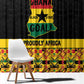 Afro Ghana Football Window Curtain Black Stars Never Fall - Kente Pattern - African Pride