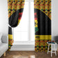 Afro Ghana Football Window Curtain Black Stars Never Fall - Kente Pattern - African Pride