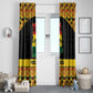 Afro Ghana Football Window Curtain Black Stars Never Fall - Kente Pattern - African Pride