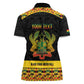 Personalized Afro Ghana Football Women Polo Shirt Black Stars Never Fall - Kente Pattern - African Pride