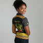 Personalized Afro Ghana Football Women Polo Shirt Black Stars Never Fall - Kente Pattern - African Pride