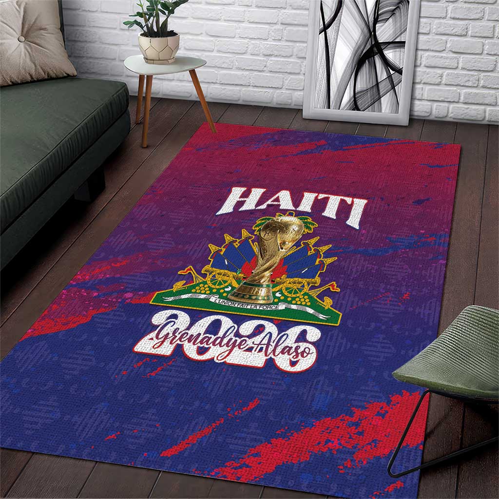 Afro-Haiti Football Area Rug 2026 Nou Retounen Anko - African Pride