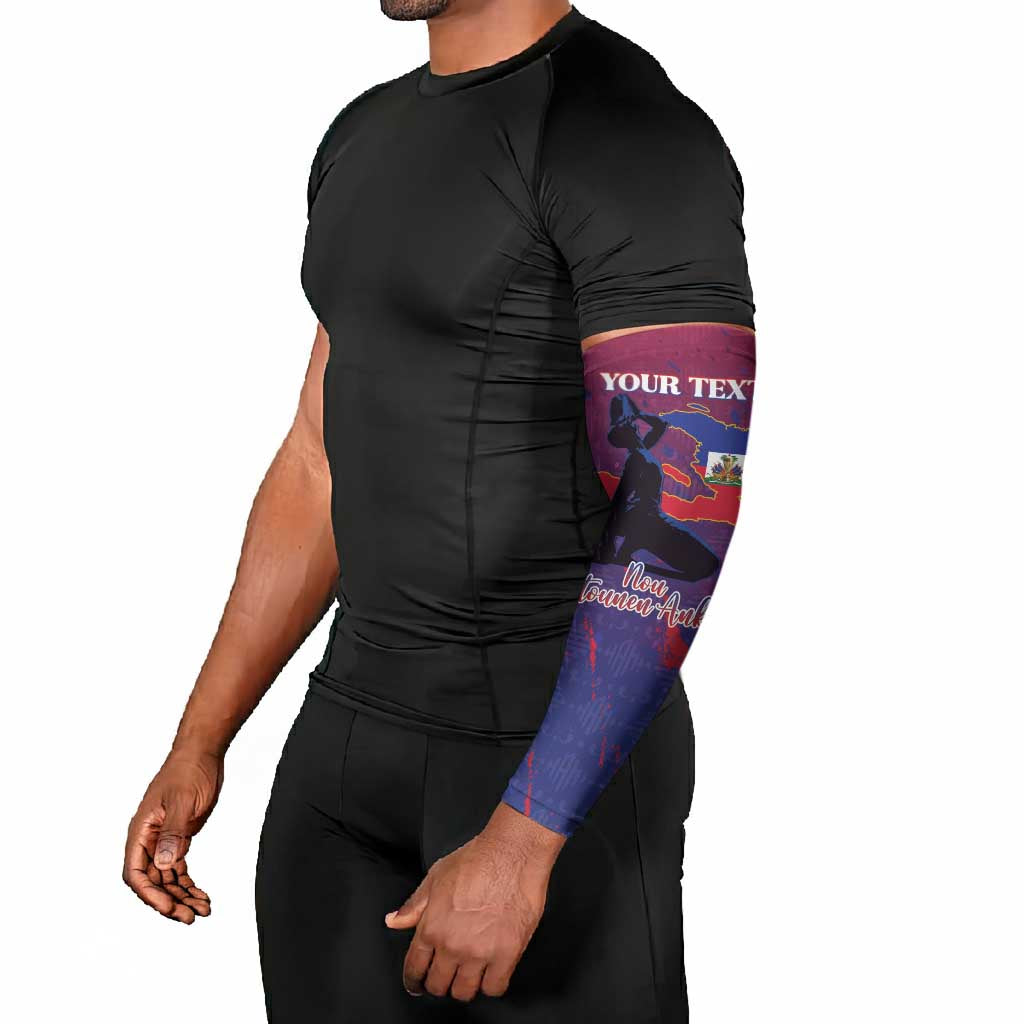 Personalized Afro-Haiti Football Arm Sleeves 2026 Nou Retounen Anko - African Pride