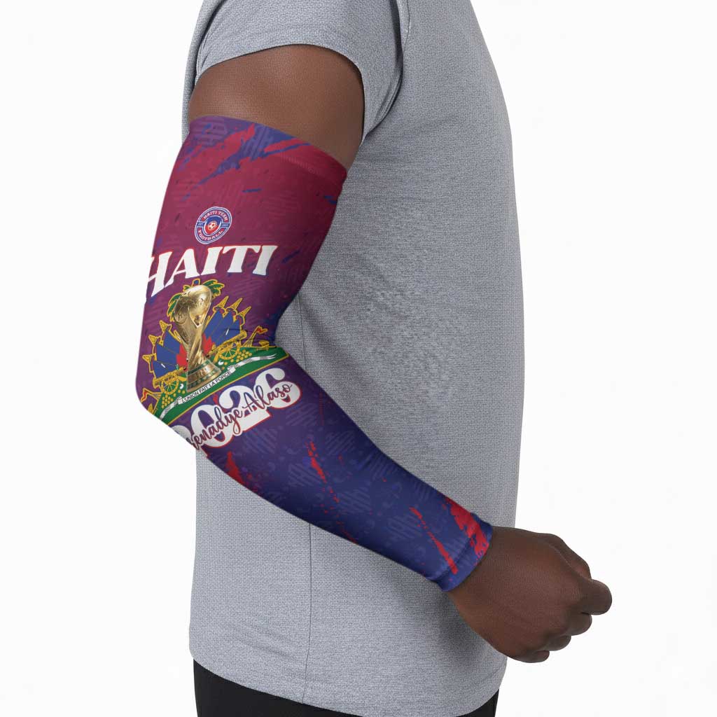 Personalized Afro-Haiti Football Arm Sleeves 2026 Nou Retounen Anko - African Pride