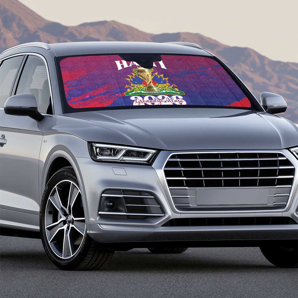Afro-Haiti Football Auto Sun Shade 2026 Nou Retounen Anko - African Pride