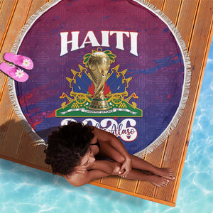 Afro-Haiti Football Beach Blanket 2026 Nou Retounen Anko - African Pride