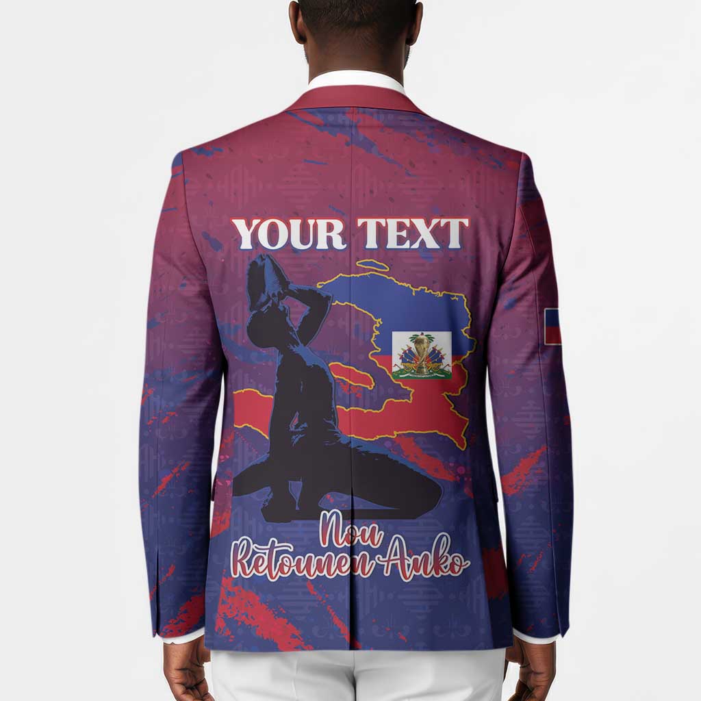 Personalized Afro-Haiti Football Blazer 2026 Nou Retounen Anko - African Pride