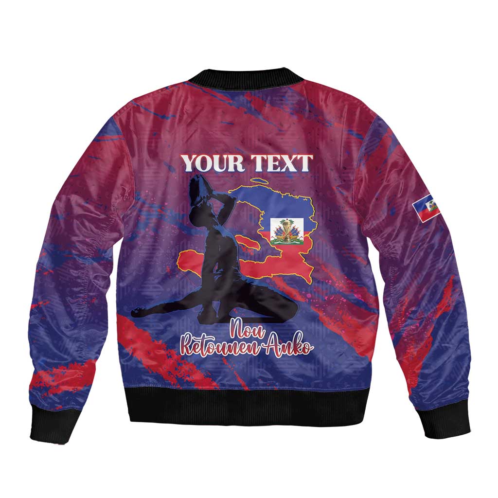 Personalized Afro-Haiti Football Bomber Jacket 2026 Nou Retounen Anko - African Pride