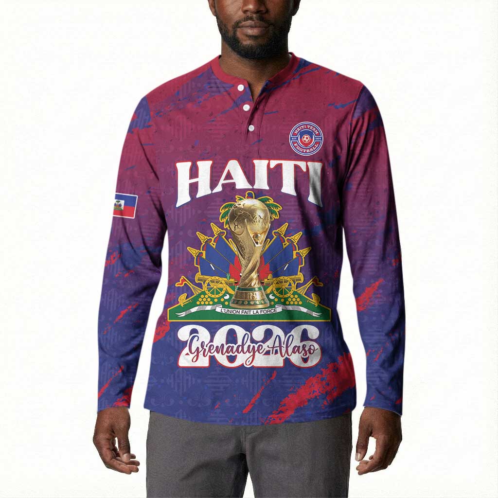 Personalized Afro-Haiti Football Button Sweatshirt 2026 Nou Retounen Anko