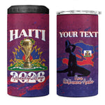 Personalized Afro-Haiti Football 4 in 1 Can Cooler Tumbler 2026 Nou Retounen Anko - African Pride