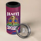 Personalized Afro-Haiti Football 4 in 1 Can Cooler Tumbler 2026 Nou Retounen Anko - African Pride