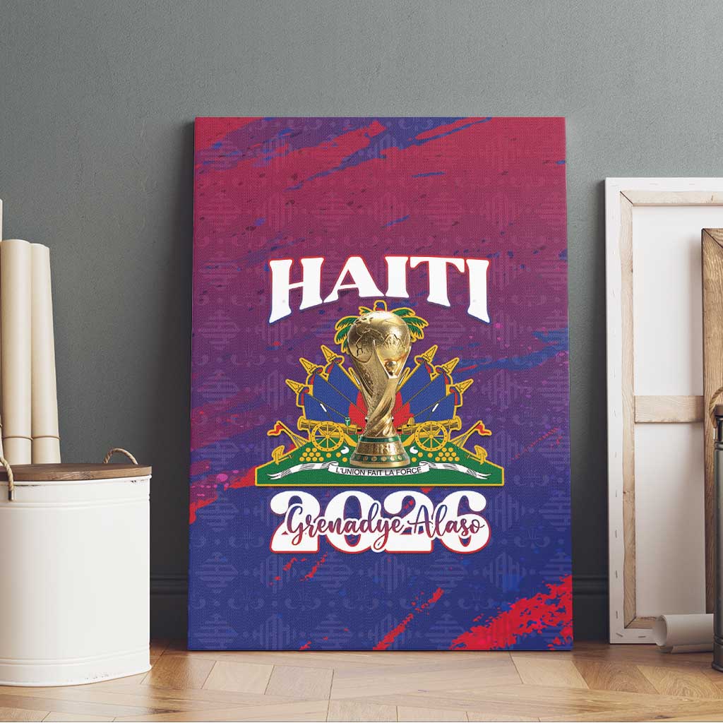 Afro-Haiti Football Canvas Wall Art 2026 Nou Retounen Anko - African Pride