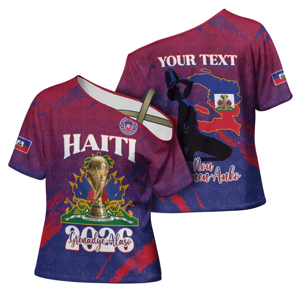 Personalized Afro-Haiti Football Cross Shoulder Shirt 2026 Nou Retounen Anko - African Pride