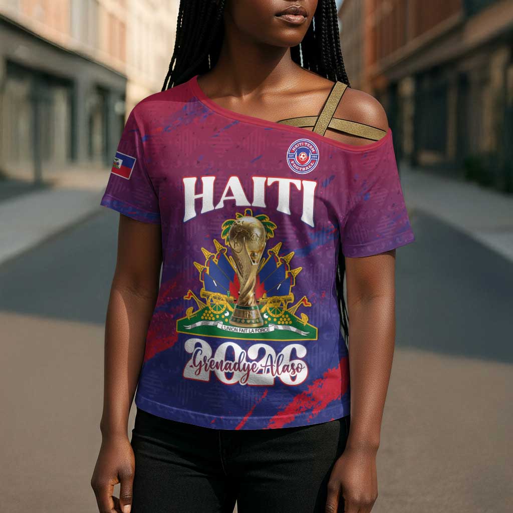 Personalized Afro-Haiti Football Cross Shoulder Shirt 2026 Nou Retounen Anko - African Pride