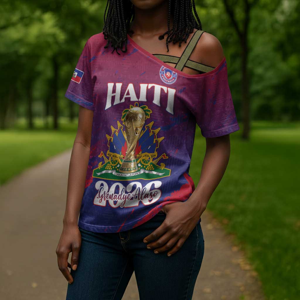 Personalized Afro-Haiti Football Cross Shoulder Shirt 2026 Nou Retounen Anko - African Pride