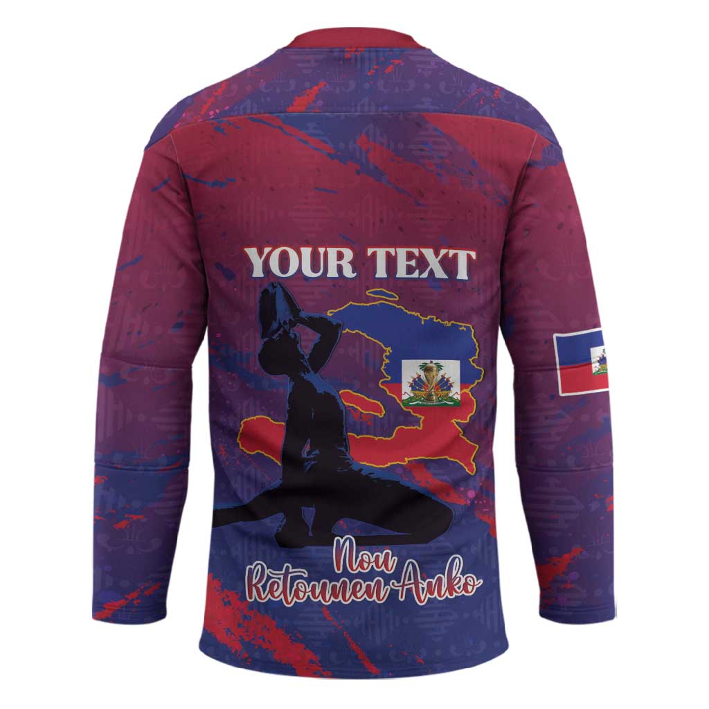 Personalized Afro-Haiti Football Hockey Jersey 2026 Nou Retounen Anko - African Pride