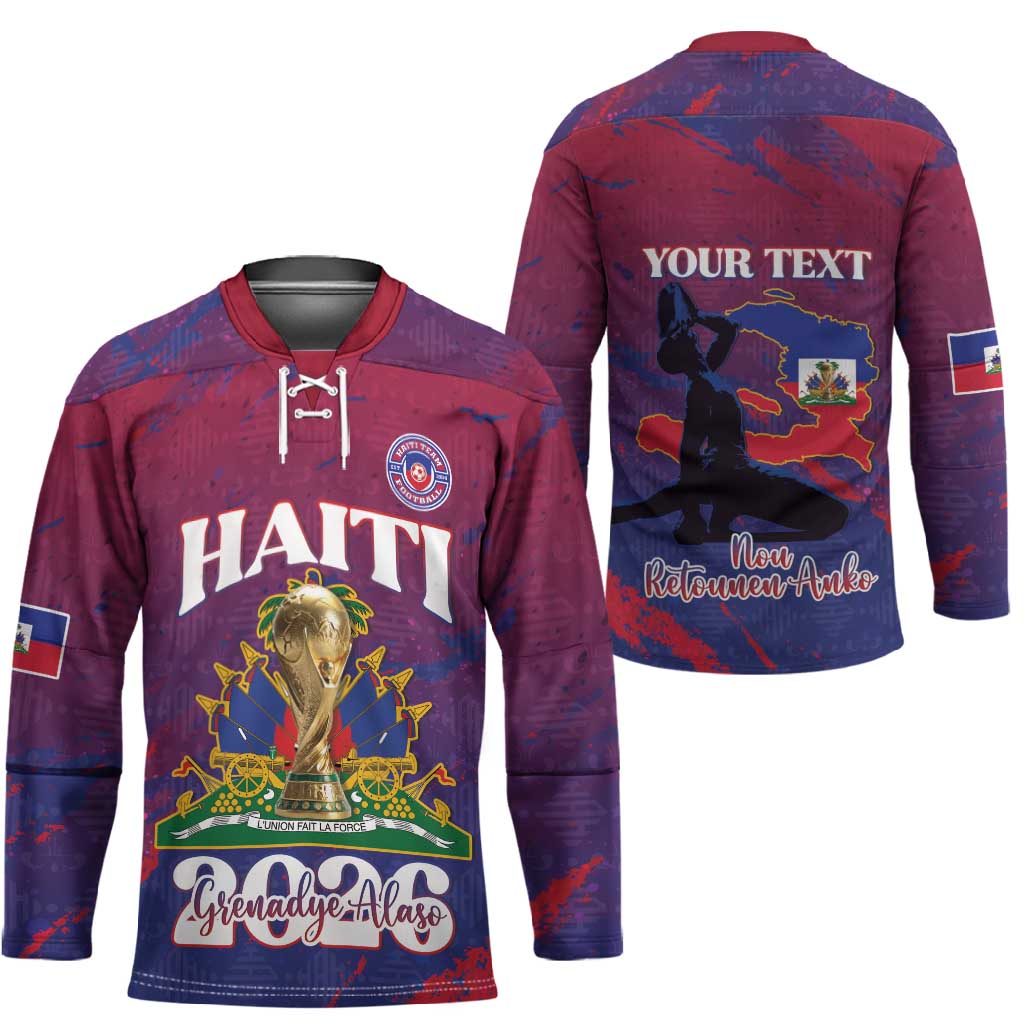 Personalized Afro-Haiti Football Hockey Jersey 2026 Nou Retounen Anko - African Pride