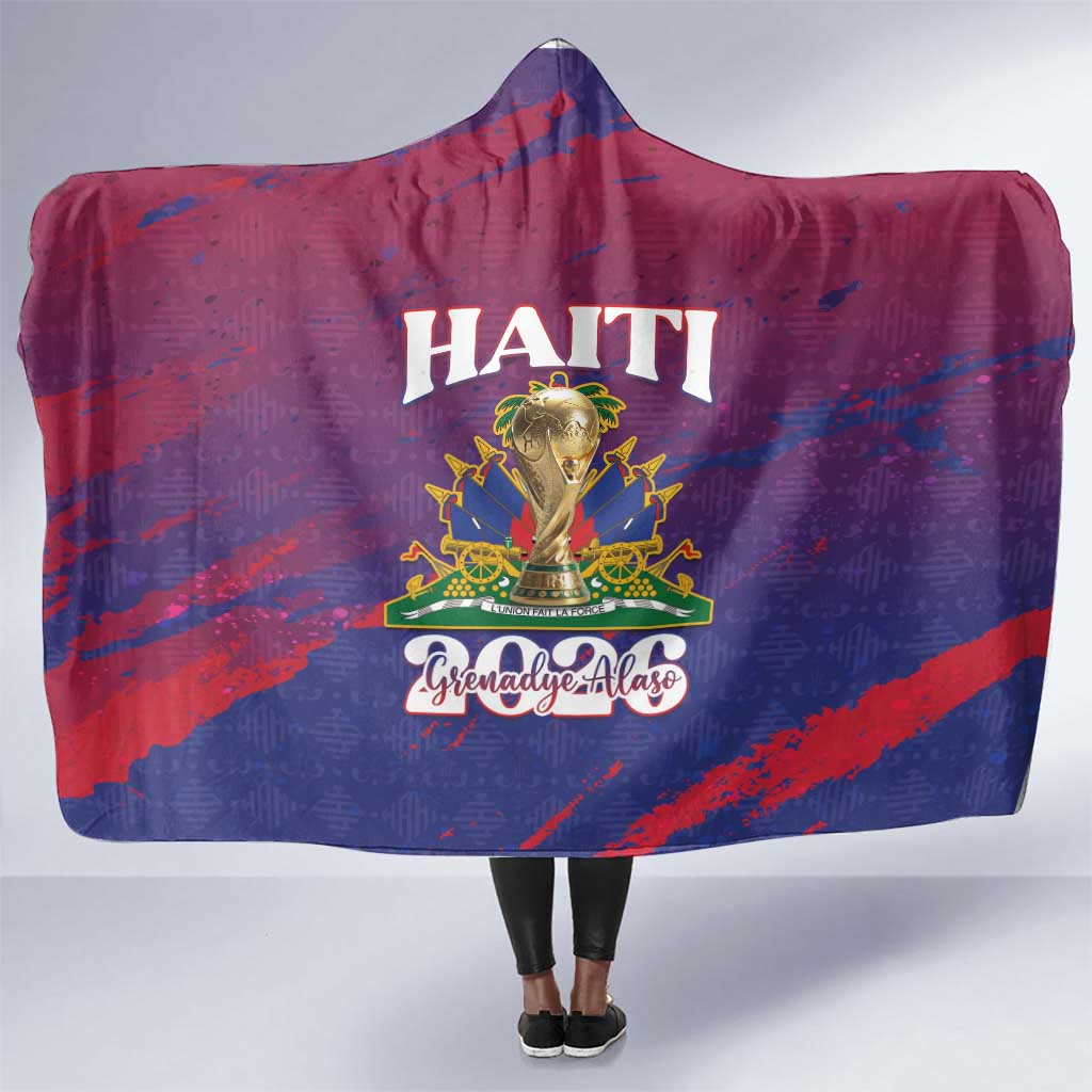 Afro-Haiti Football Hooded Blanket 2026 Nou Retounen Anko - African Pride