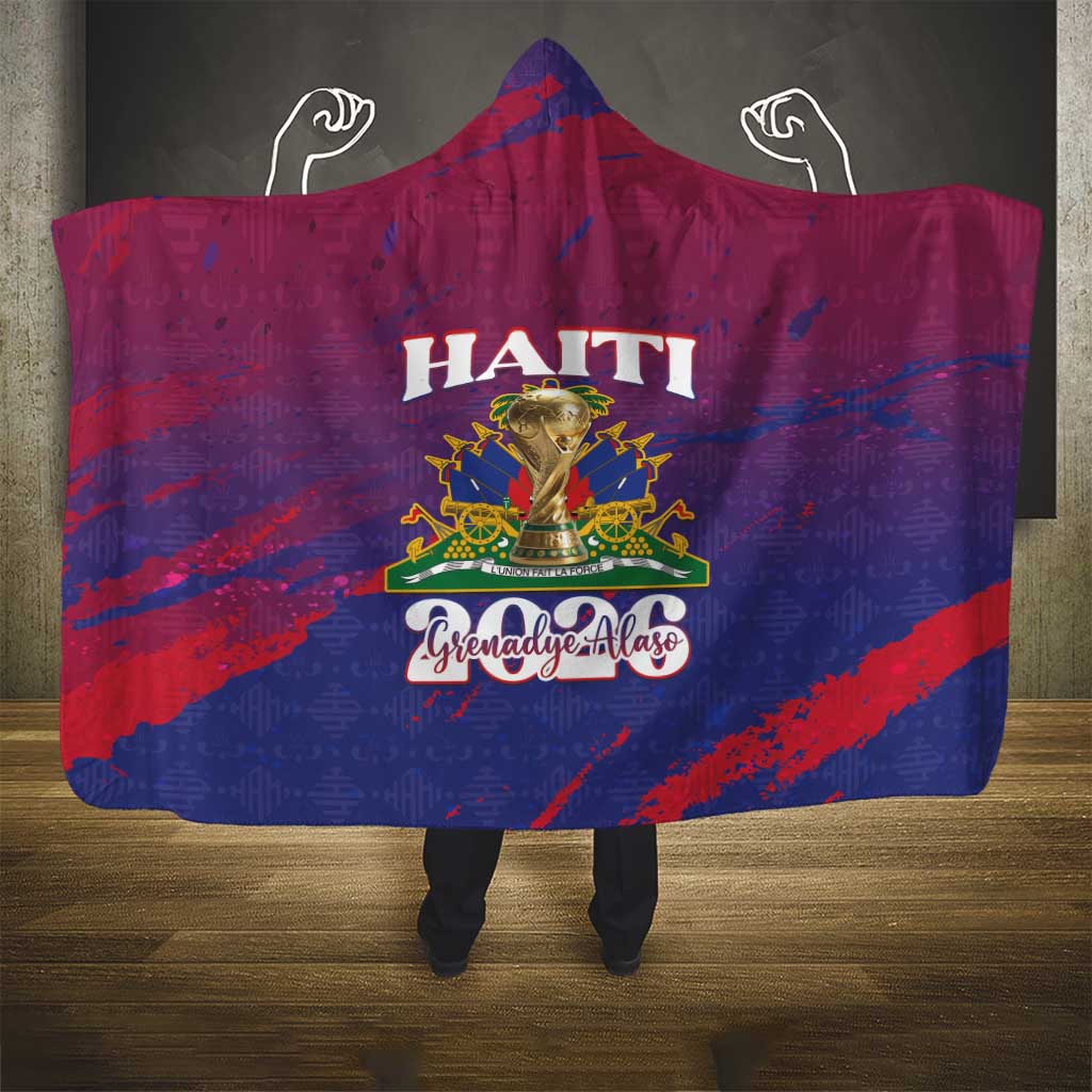 Afro-Haiti Football Hooded Blanket 2026 Nou Retounen Anko - African Pride