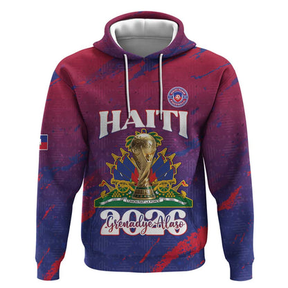 Personalized Afro-Haiti Football Hoodie 2026 Nou Retounen Anko - African Pride