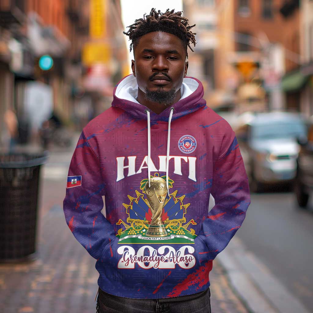 Personalized Afro-Haiti Football Hoodie 2026 Nou Retounen Anko - African Pride