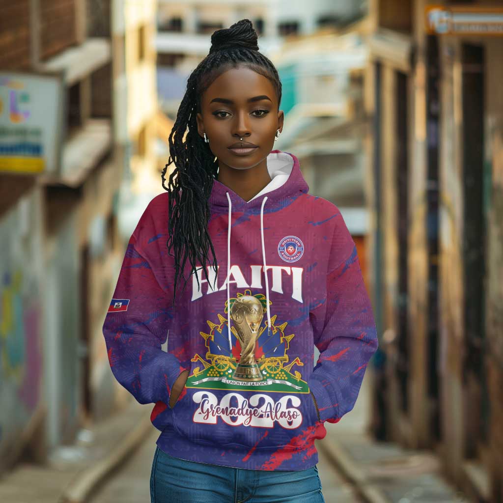 Personalized Afro-Haiti Football Hoodie 2026 Nou Retounen Anko - African Pride