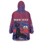 Personalized Afro-Haiti Football Kid Wearable Blanket Hoodie 2026 Nou Retounen Anko - African Pride